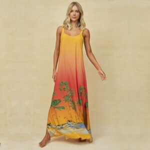 Vestido largo Maaji SP24 Cali Sunset Lucille