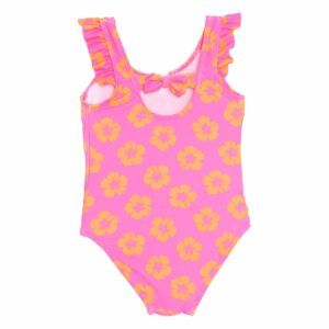 Calzoneta Real Love SS rosado con flores naranja niña 2T-4T