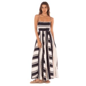 Vestido Maaji largo SP25 Boho Stripes Ela