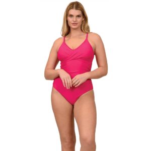 Calzoneta Beach Party SS twist front solida fucsia mujer