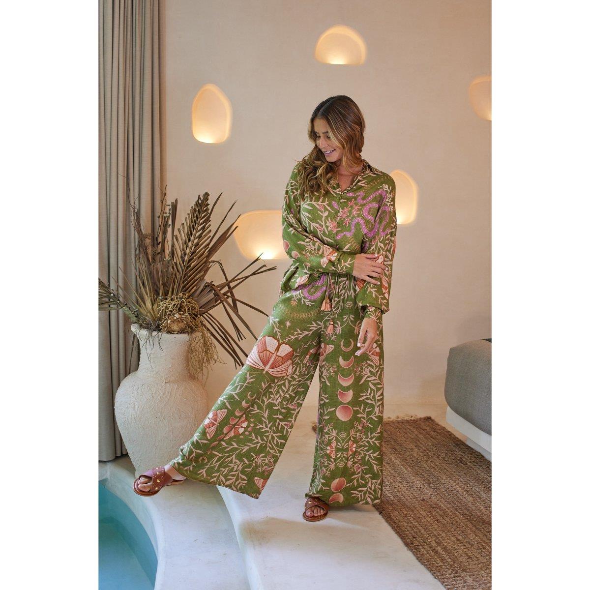 Pantalon Z&L Papillon verde - Imagen 3