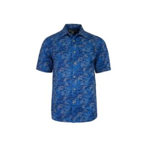 Camisa Hook & Tackle M/C Performance Dot Camo azul hombre