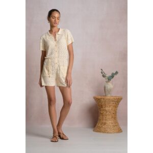 Romper Elan crochet beige