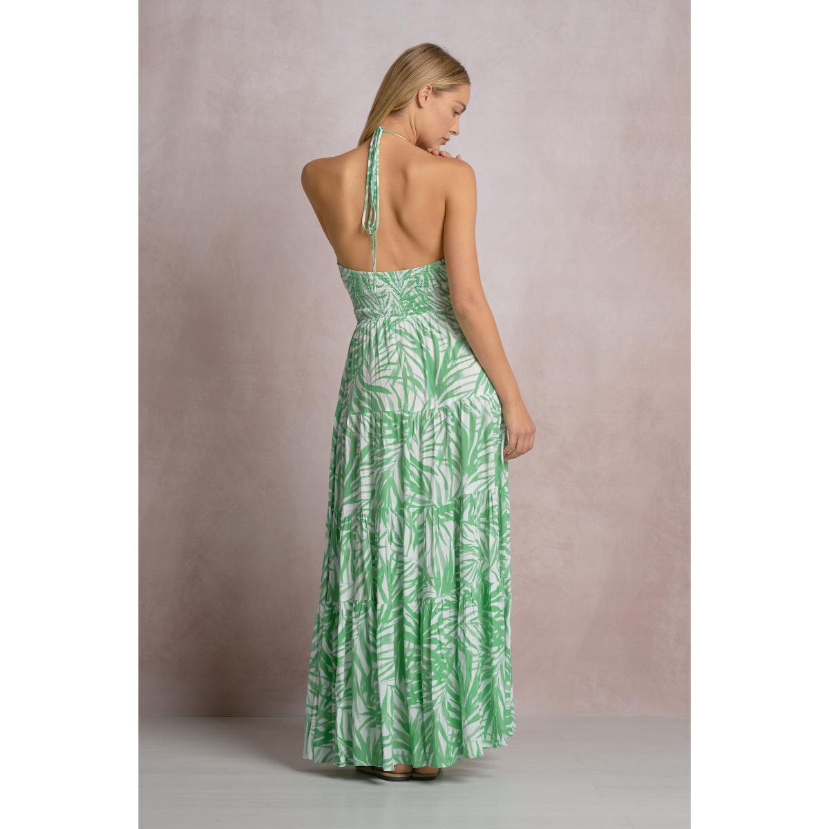 Vestido Elan largo cut-out green bali - Imagen 2