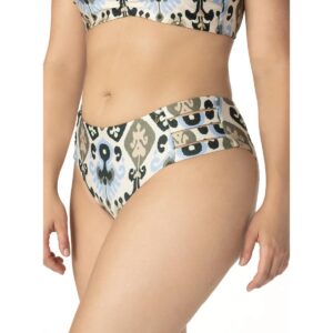 Bottom Garotas cintura alta Ciara paisley verde oliva