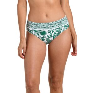 Bottom LB Botanical Brocade verde cintura alta