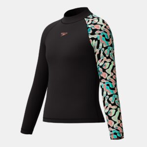 Rashguard Speedo M/L niño negro/verde