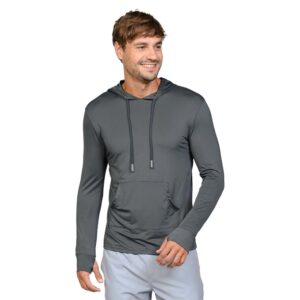 Rashguard Ingear M/L hombre gris carbon con capuchon