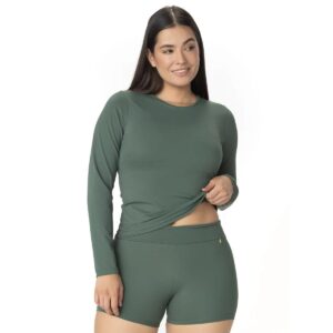 Rashguard Garotas Acuafit M/L verde oliva