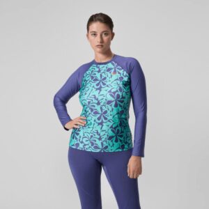 Rashguard Speedo M/L mujer aqua tropical/azul
