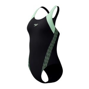 Calzoneta Speedo Endurance+ HyperBoom Splice Racerback mujer negro/verde