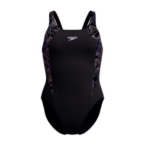 Calzoneta Speedo Endurance+ HyperBoom Splice Muscleback mujer negro/morado