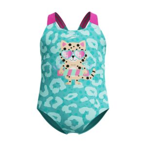 Calzoneta Speedo cheetah turquesa niña 3-5yr
