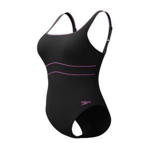 Calzoneta Speedo Shaping ContourEclipse mujer negro linea rosada