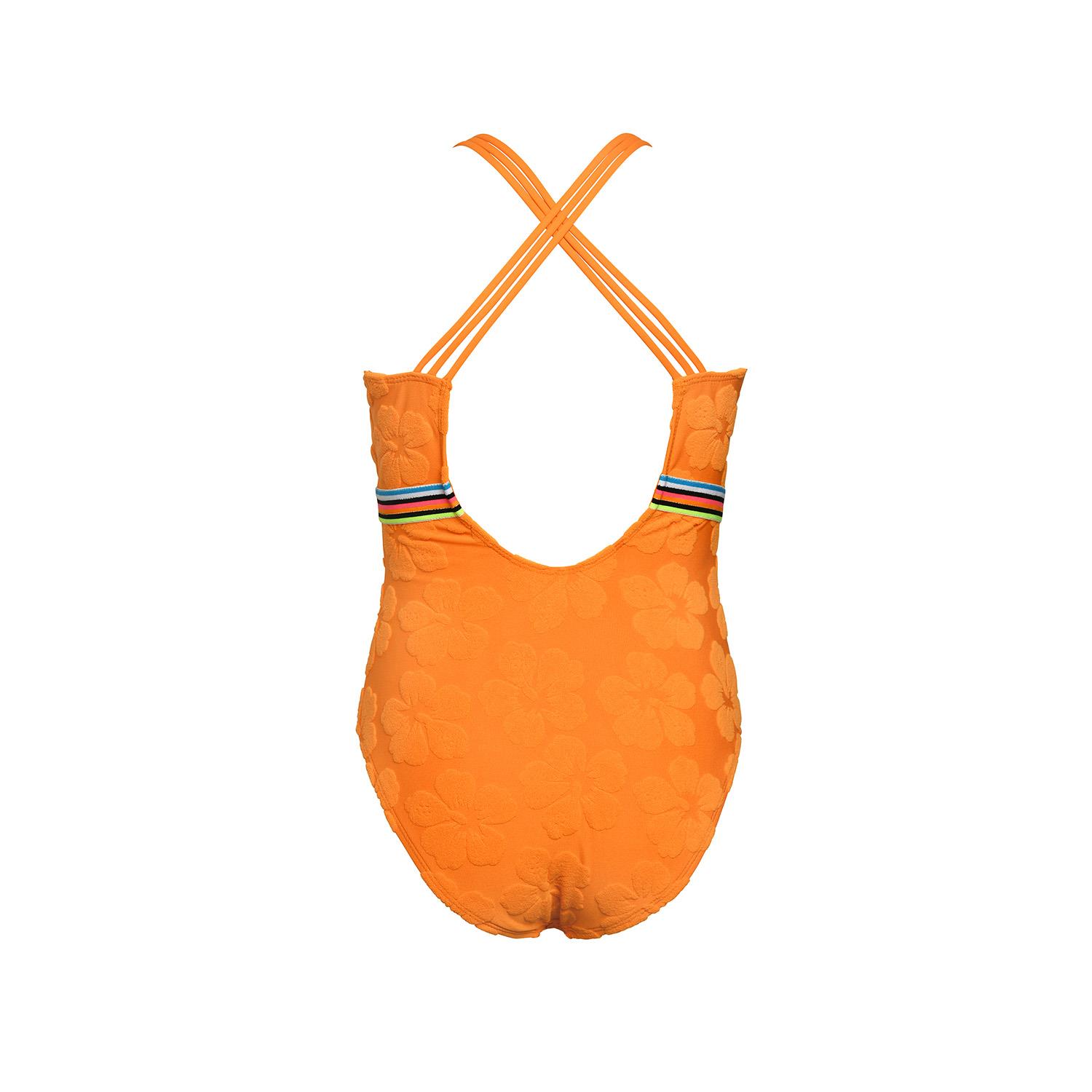 Calzoneta Hobie textura flores naranja niña - Imagen 2