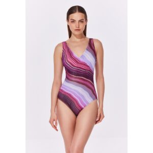 Calzoneta Gottex Marble Dream v neck morada