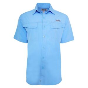 Camisa Hook & Tackle Coastline M/C celeste hombre