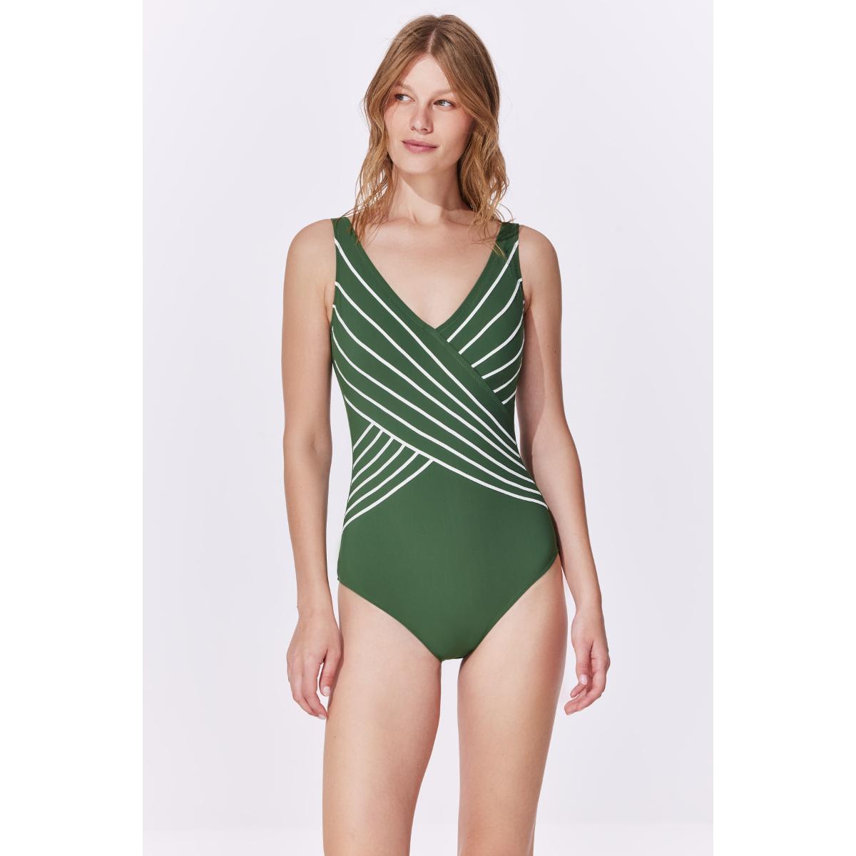 Calzoneta Gottex Embrace v neck oliva - Imagen 2