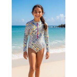 Calzoneta Stylish M/L textura blanca con florecitas azules niña 10-16yr