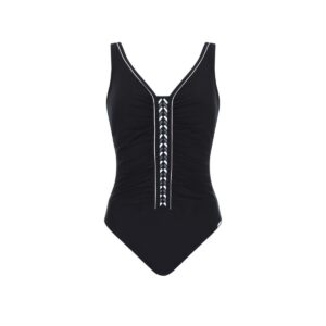 Calzoneta Sunflair 72038 negra escote trenzado