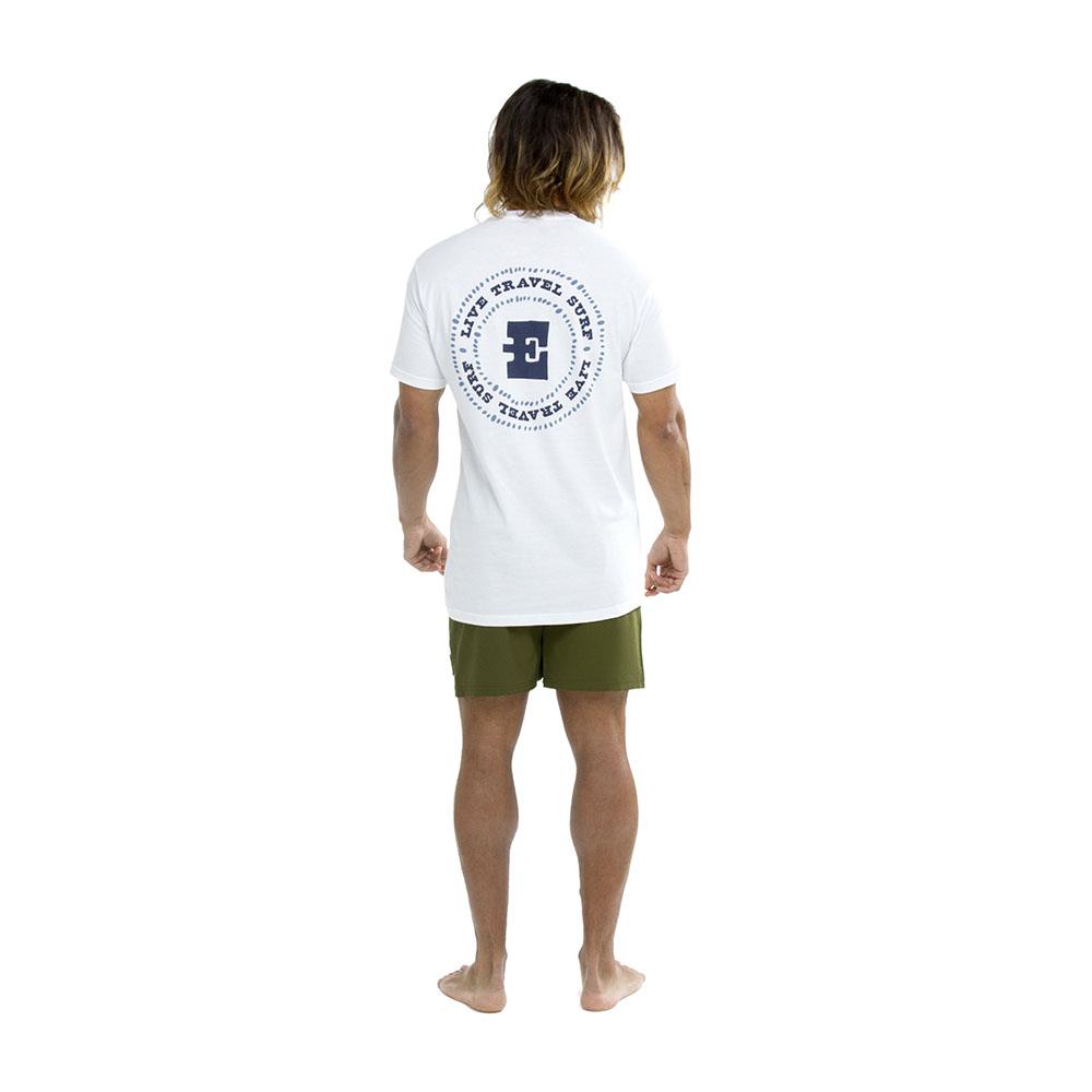 T-Shirt Eidon Live Travel Surf blanca hombre - Imagen 4