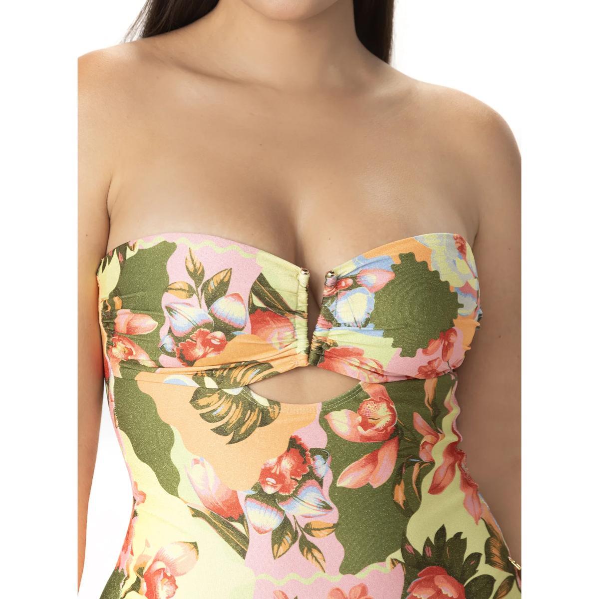 Calzoneta Garotas Liora flores copa strapless - Imagen 3