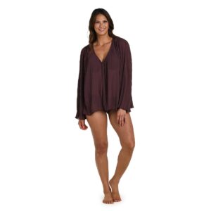 Camisa LB Sunbeams plisada café