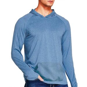 Rashguard SS M/L lineas azul capuchon hombre