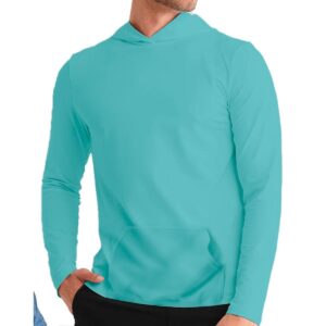 Rashguard SS M/L aqua capuchon hombre