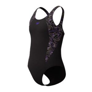 Calzoneta Speedo Hyperboom Splice Muscleback niña negro/morado