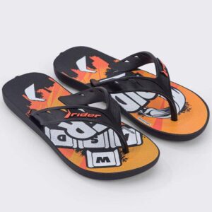 Sandalia Rider Street Joy negro/amarillo niños Jr tallas 12-4