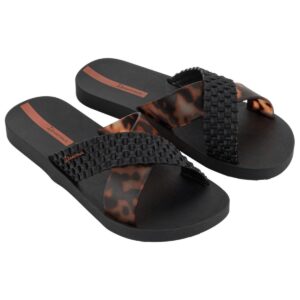 Sandalia Ipanema Sense slide negro/carey mujer