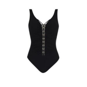 Calzoneta Sunflair 72121 negra escote con aros