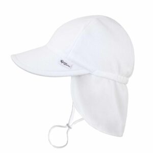 Sombrero Green Sprouts Breathable Eco Flap Hat UPF50 blanco