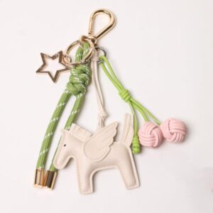 Key Chain Pop Ups Flying Horse and Pink Cherries