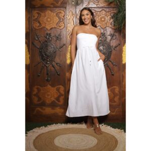 Vestido Giocam Valeria largo blanco