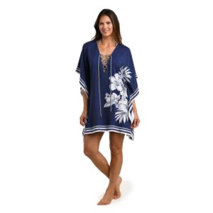 Kaftan LB corto Mariner Blooms indigo