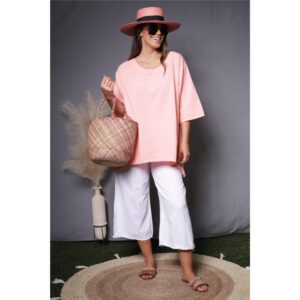 Pantalon Giocam Capri Liz blanco mujer