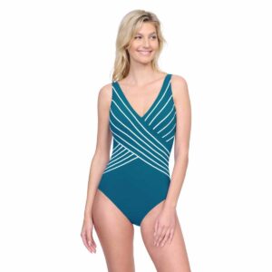 Calzoneta Gottex Embrace v neck teal