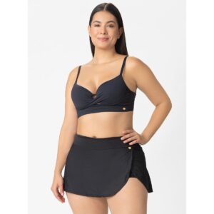 Top Garotas copa cruzada con banda negra