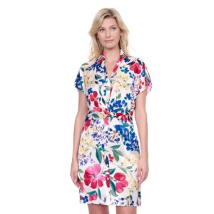 Vestido Gottex corto Garden Dream blanco