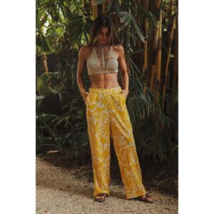 Pantalon Z&L Shining Tropica amarillo