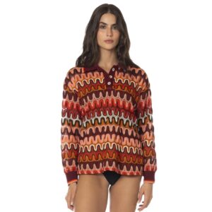 Camisa Maaji SS26 M/L Tropical Ember Kiri Pull Over