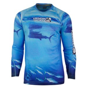 Rashguard Hook & Tackle M/L Flying Solo azul hombre