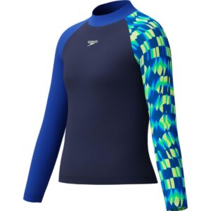Rashguard Speedo M/L niño azul marino/tie-dye aqua