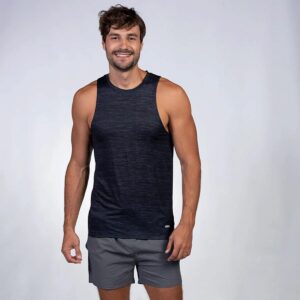 Rashguard Ingear sin manga hombre gris oscuro lineas