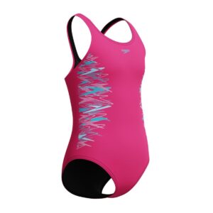 Calzoneta Speedo Duo Logo Placement Muscleback niña rosado/aqua