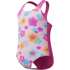 Calzoneta Speedo rosada con flores niña 3-6yr