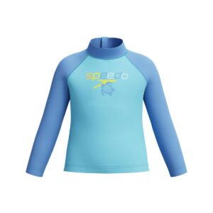 Rashguard Speedo M/L celeste con tortuga niño 4-6yr