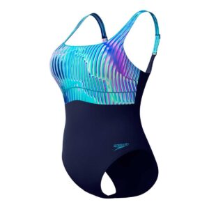Calzoneta Speedo Shaping ContourEclipse mujer azul busto estampado turquesa
